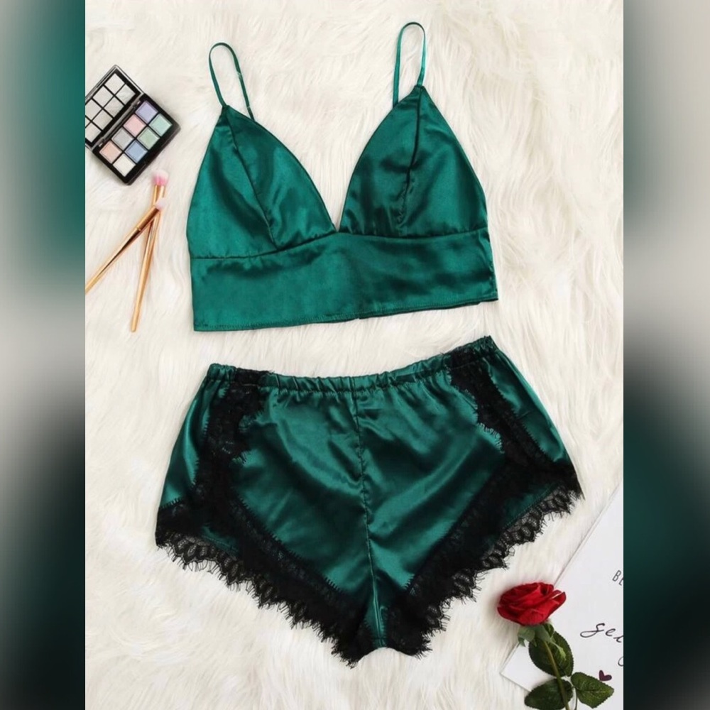 🌙NEW🌙 Satin/Lace Loungewear Set